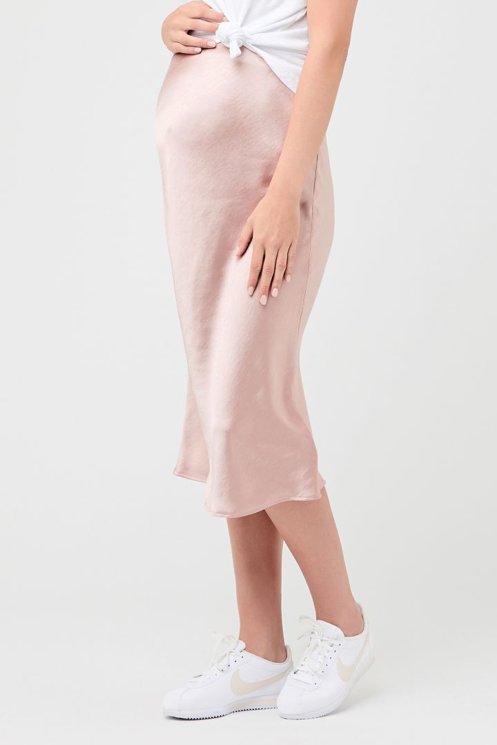 Satin Maternity Skirt rose