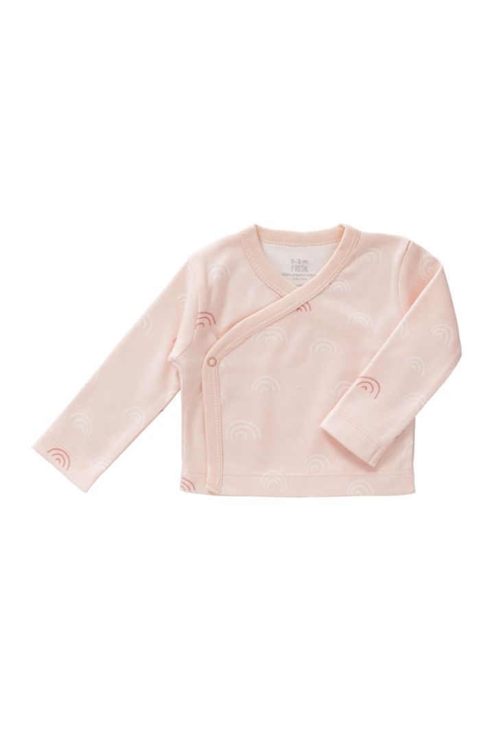 Organic Baby Wickelcardigan mit Regenbogen Print
