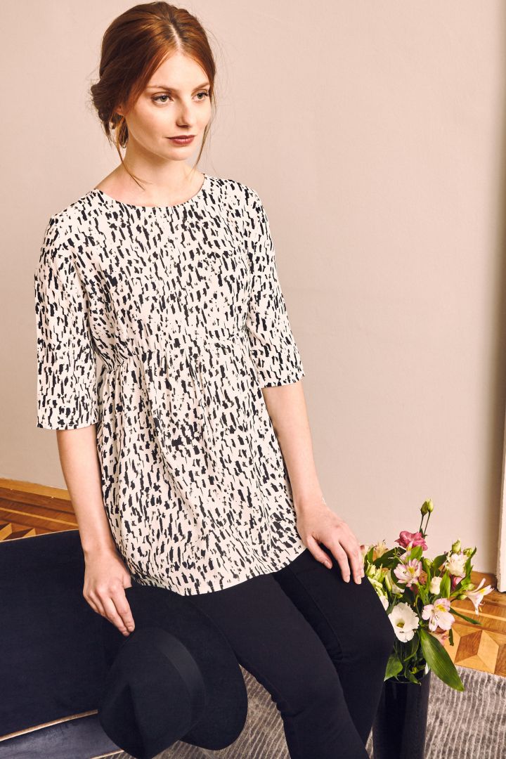 Blusentop mit Art Print