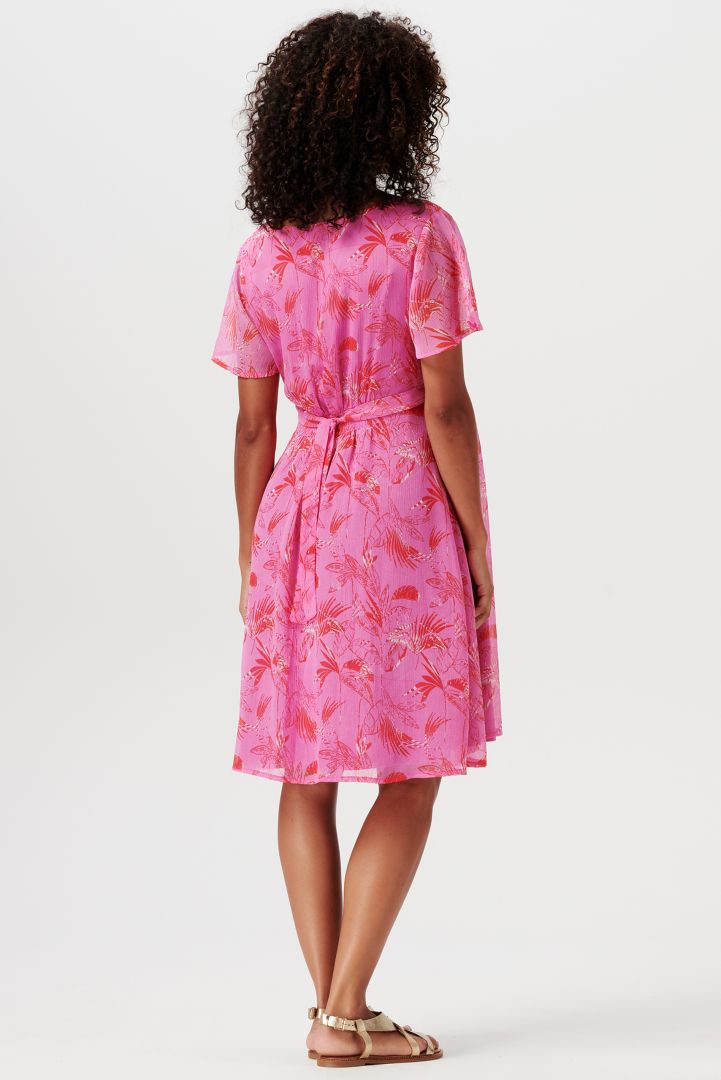 Eco Chiffon Umstands- und Stillkleid mit Print