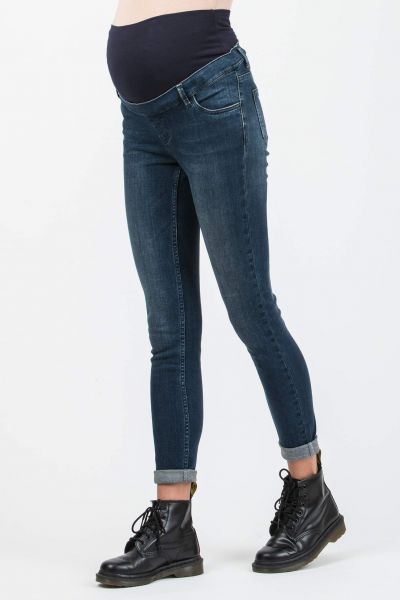 Skinny Umstandsjeans dark denim