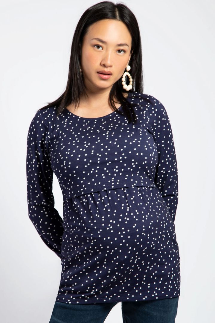 Umstands- und Stilltop mit Punkten