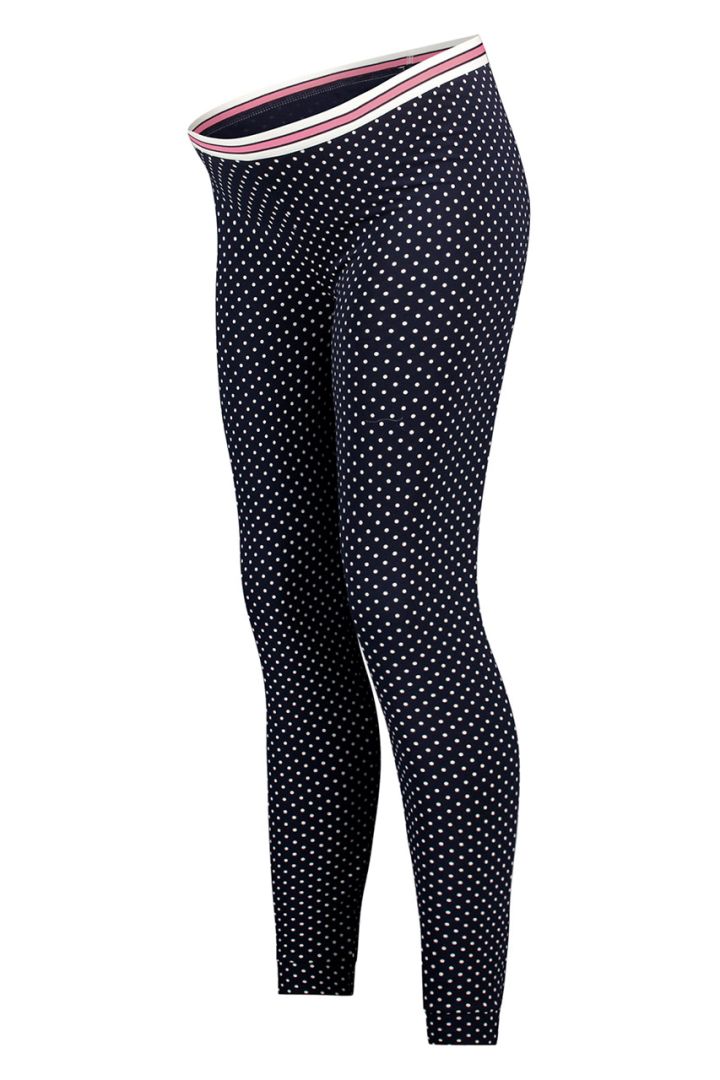 Umstandsleggings aus Bio-Baumwolle mit Punkte Print