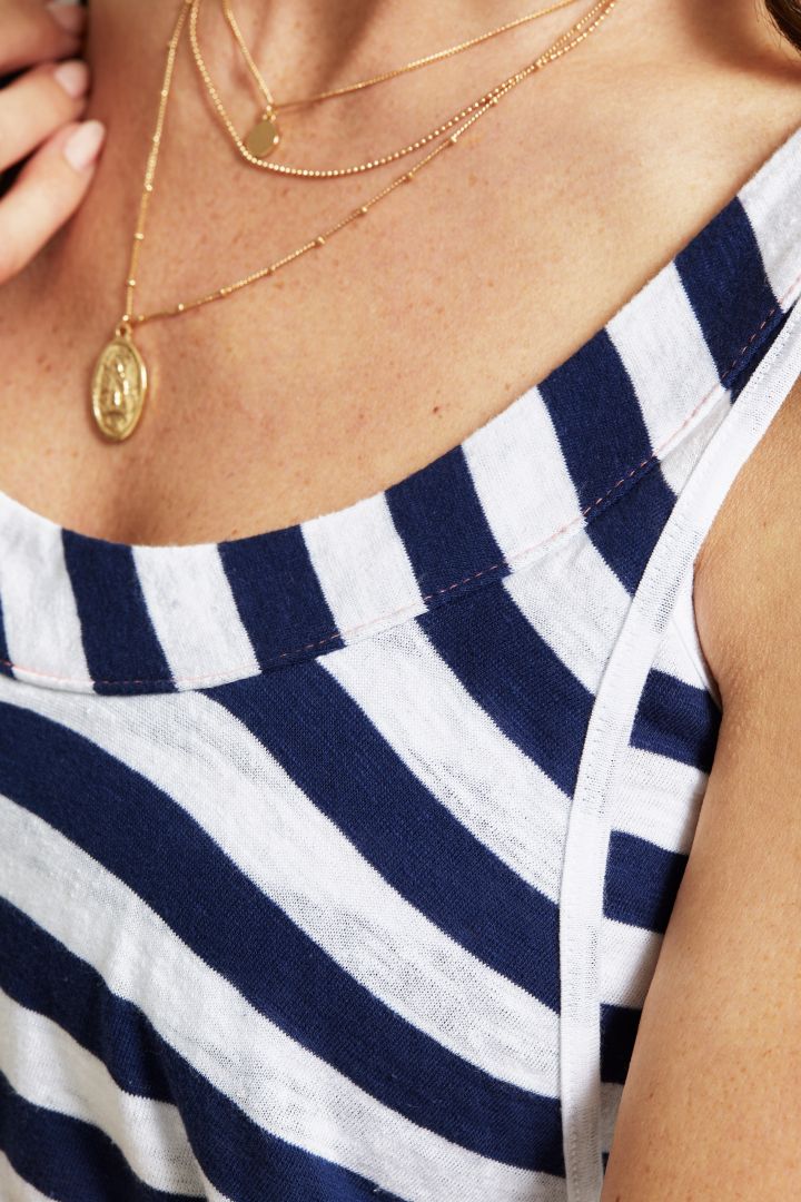 Organic Umstands- und Still-Top gestreift