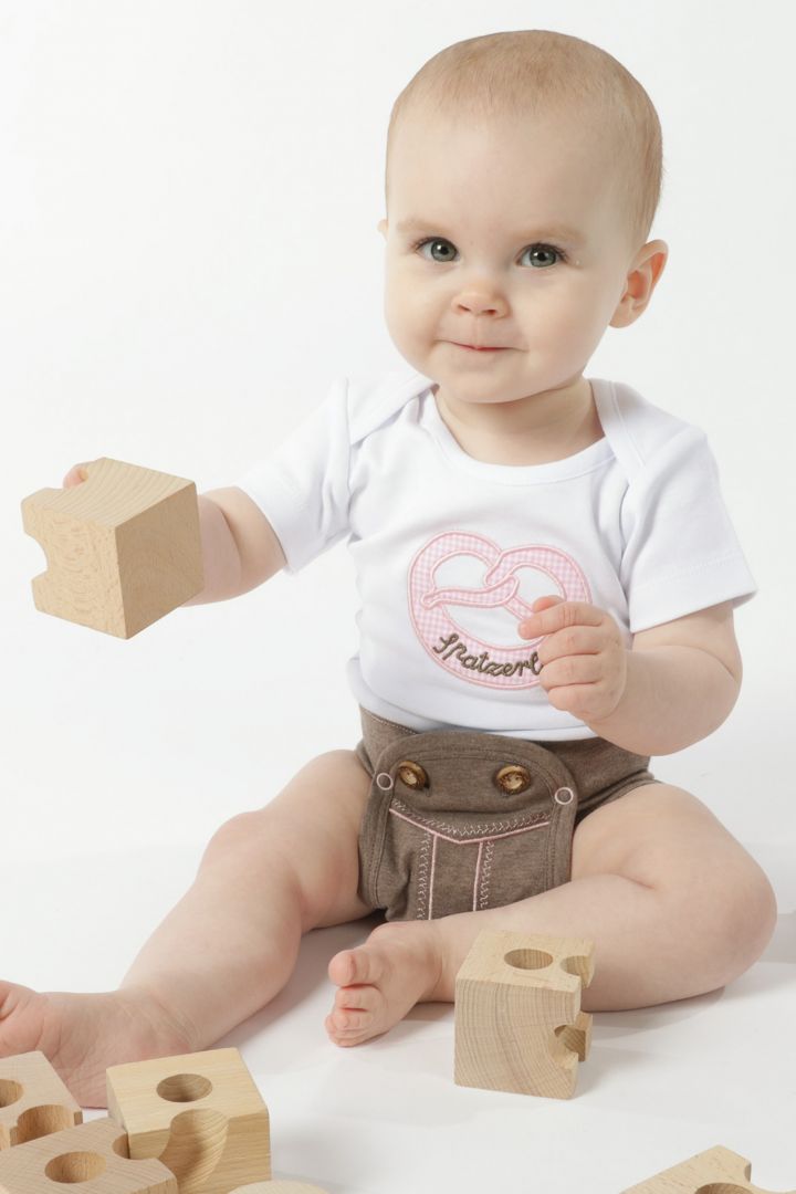 Traditional Baby Onesie in the Lederhosen Look