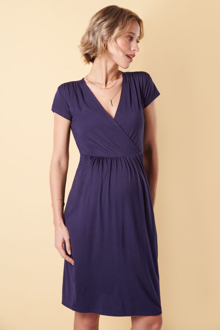 Organic Umstands- und Stillkleid navy
