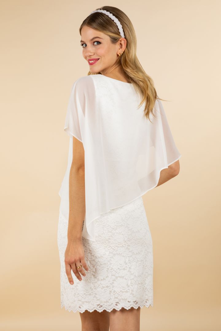 Umstandsbrautkleid mit Cape