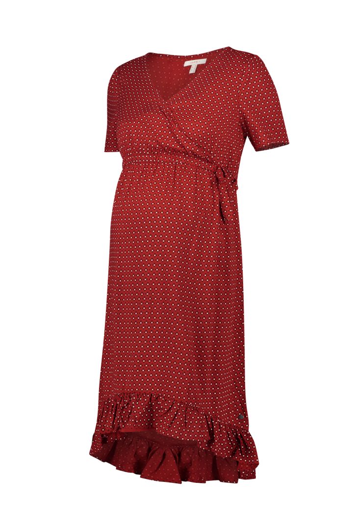 Umstands- und Stillkleid mit Volant