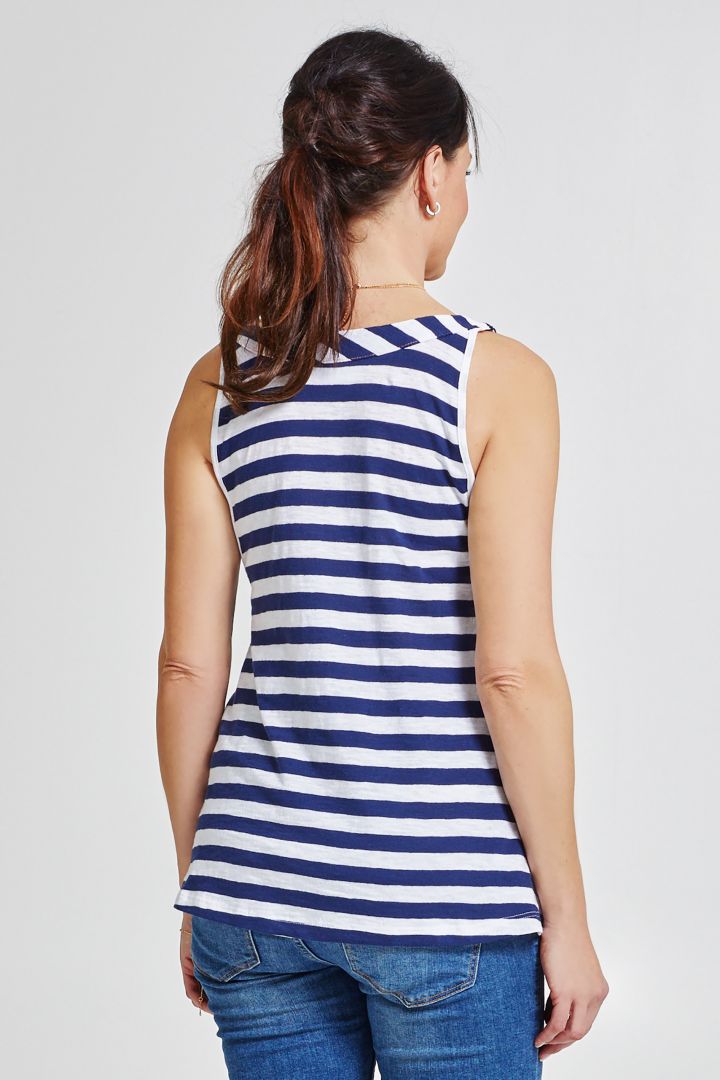 Organic Umstands- und Still-Top gestreift