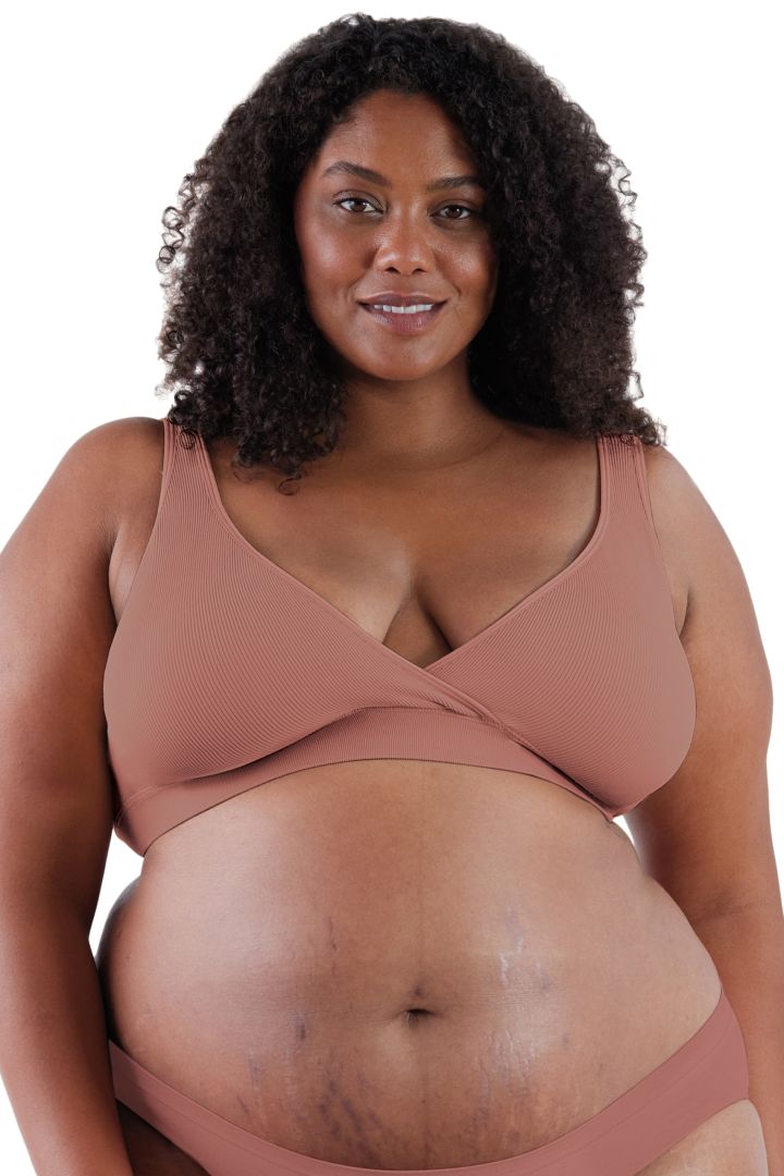 Eco Schlaf Still BH mit Rippstruktur rosa