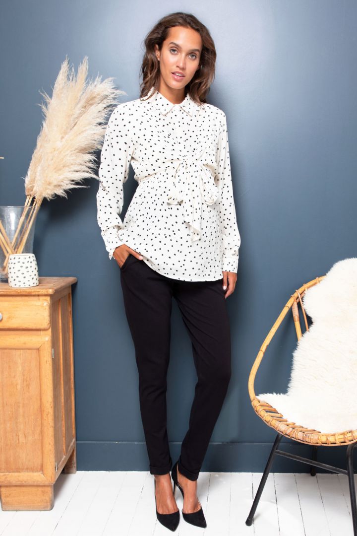 Straight Leg Overbump Maternity Trousers