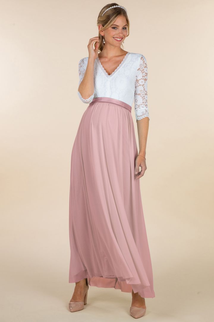 Maxi Umstandsbrautrock aus Tüll rose