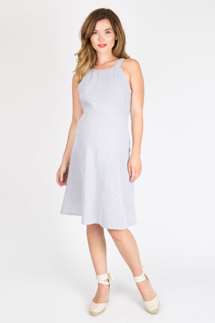 Seersucker Umstandskleid