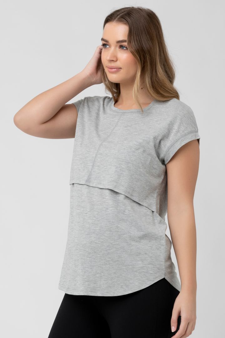 Umstands-und Still-T-Shirt hellgrau