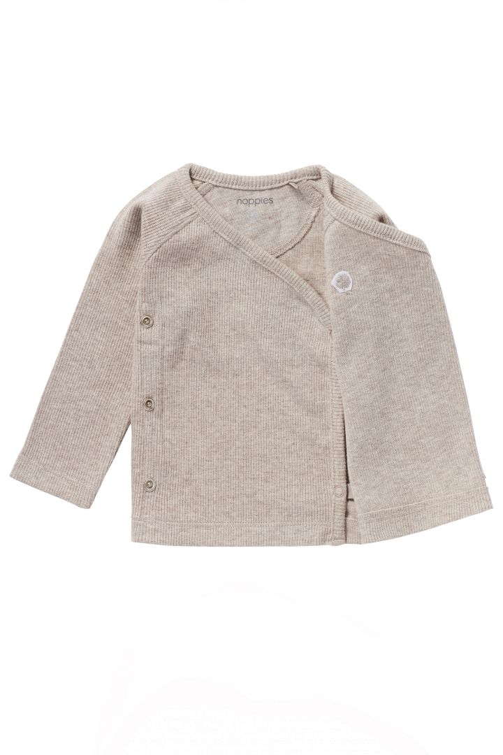 Organic Baby Wickelshirt taupe