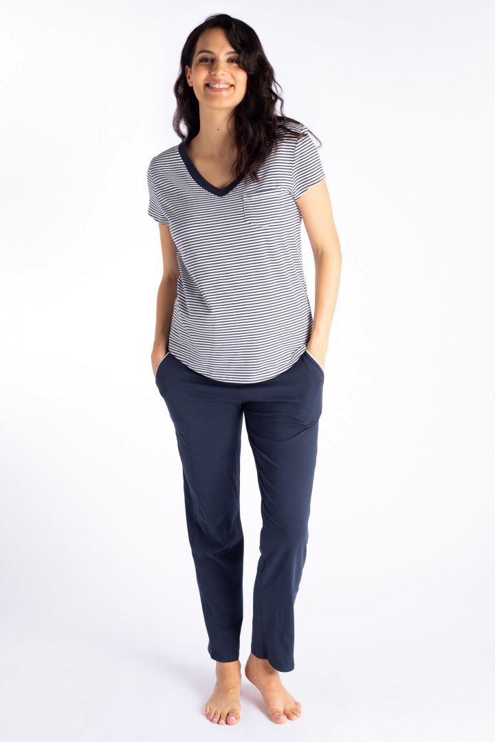 Lounge und Pyjama Umstandshose aus Bio-Baumwolle