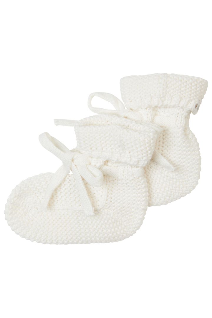 Organic Baby Strickschuhe weiß