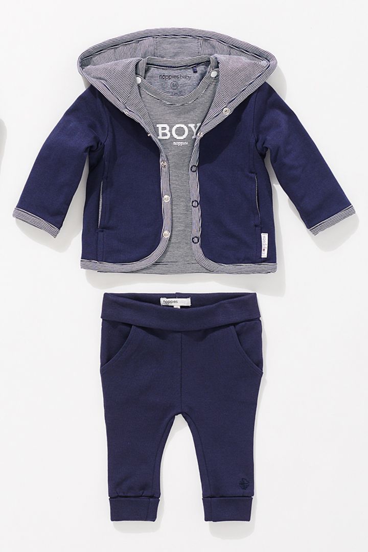 3pcs Baby-Set with Shirt, Trousers and Reversible Jacket