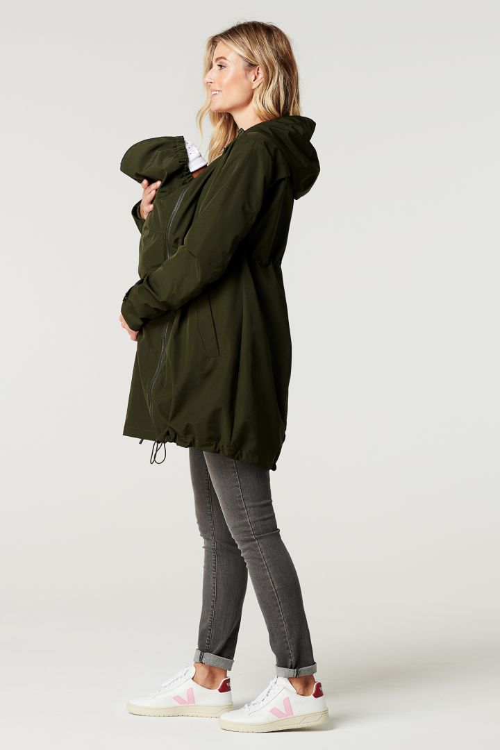 3 in 1 Umstands- und Tragejacke mit Kapuze