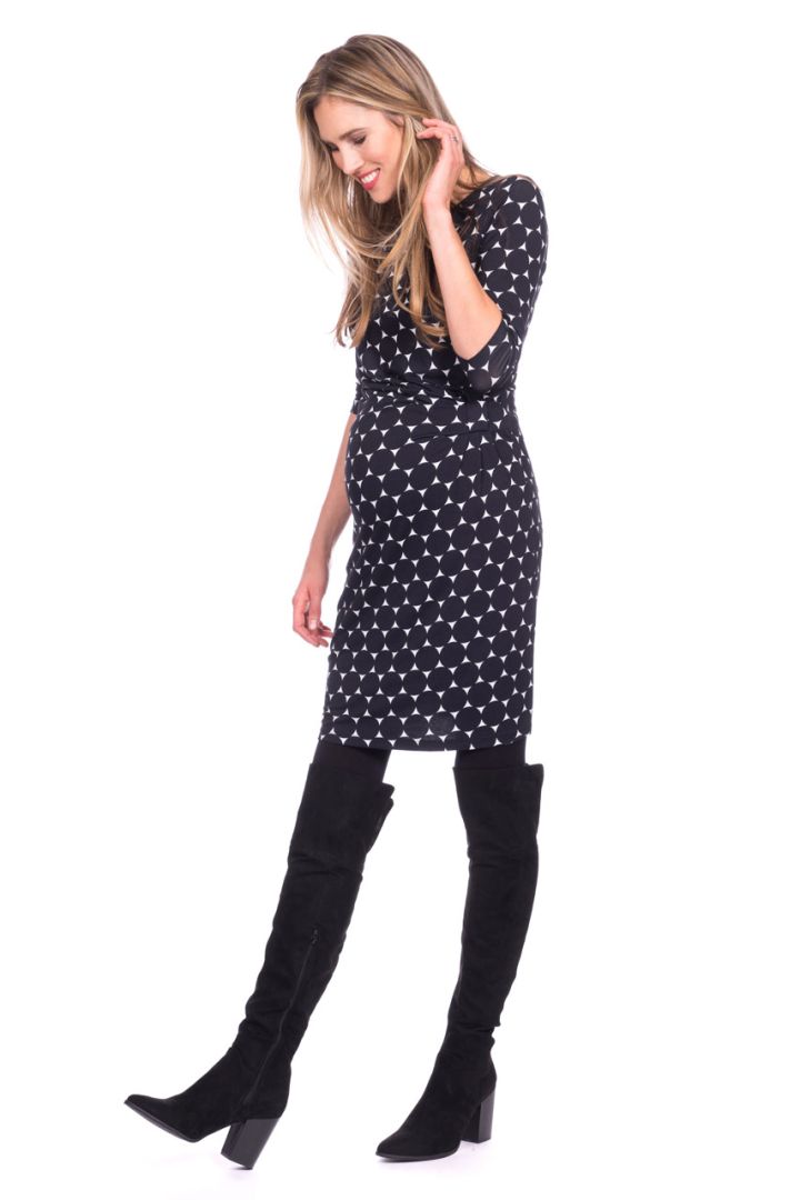 Monochrome Maternity Dress