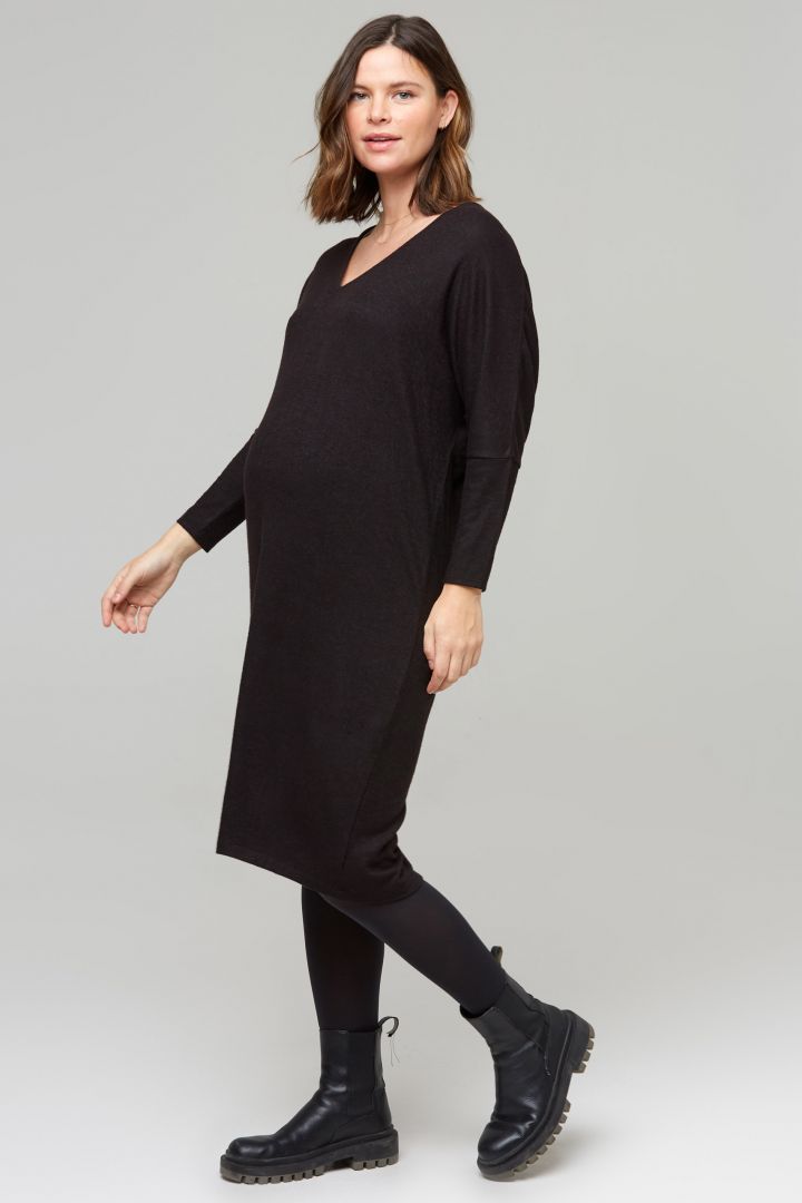 Super Soft Umstands- und Stillkleid schwarz