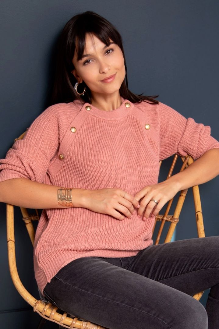 Umstands- und Stillpullover altrosa