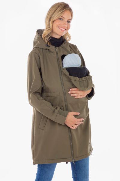 3 in 1 Umstands- und Tragejacke khaki
