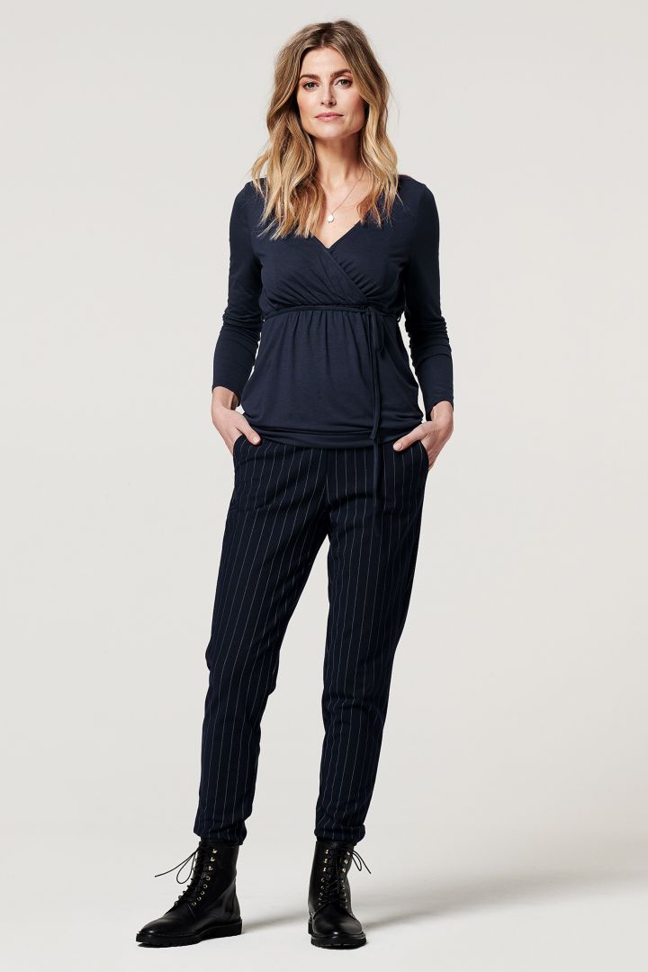 Maternity Business Trousers with Pinstripes