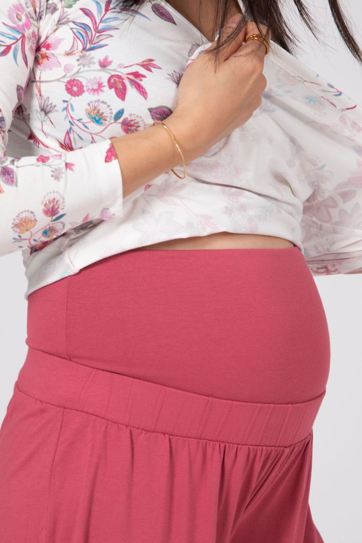 Umstands- und Stillpyjama mit Blumenmuster