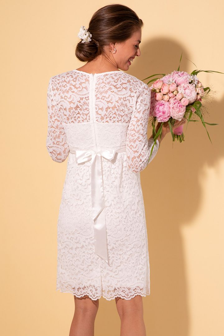 Maternity Wedding Dress with Heart Neckline