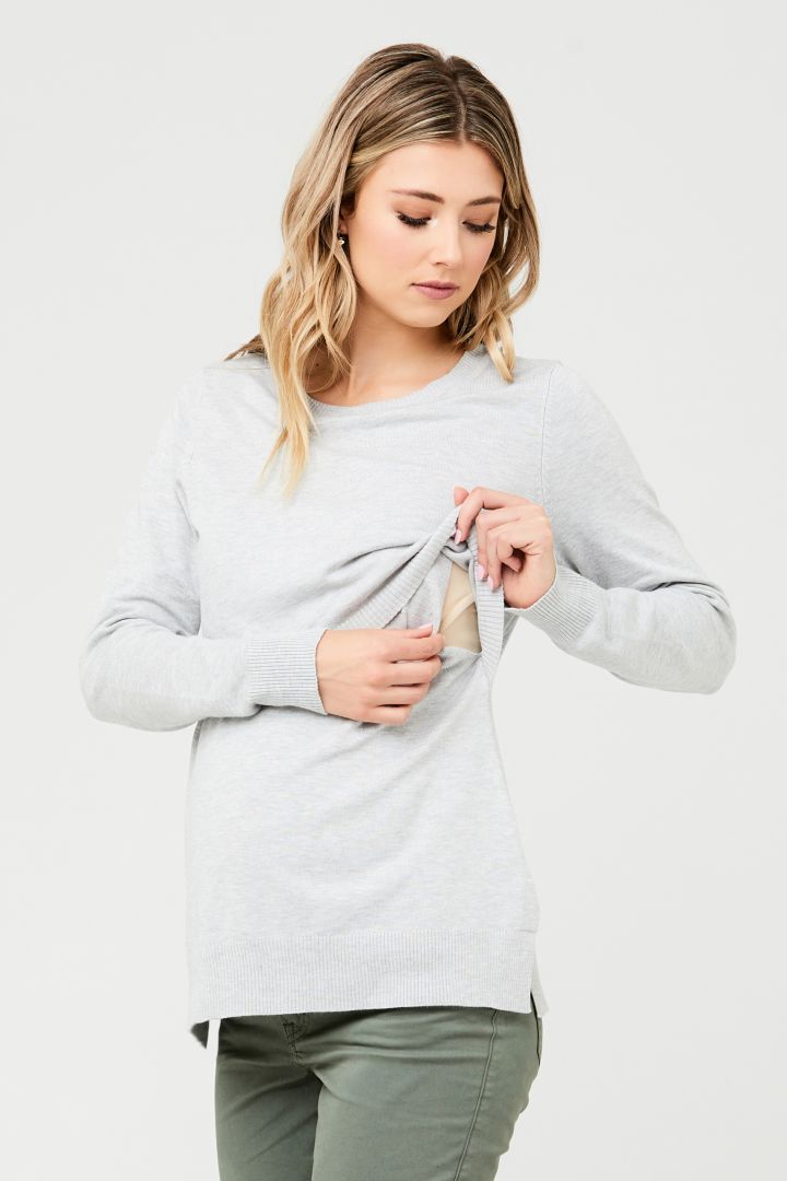 Fine Knit Maternity and Nursing Sweater