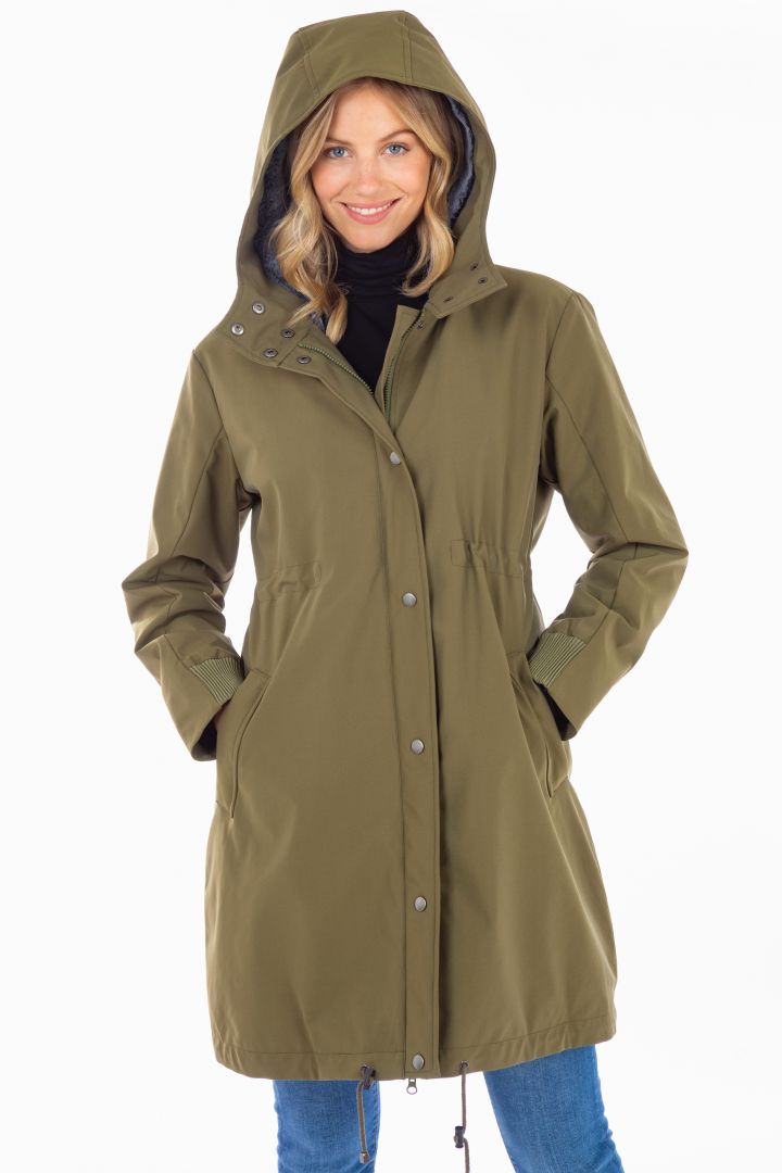 3 in 1 Umstandsparka und Tragejacke khaki