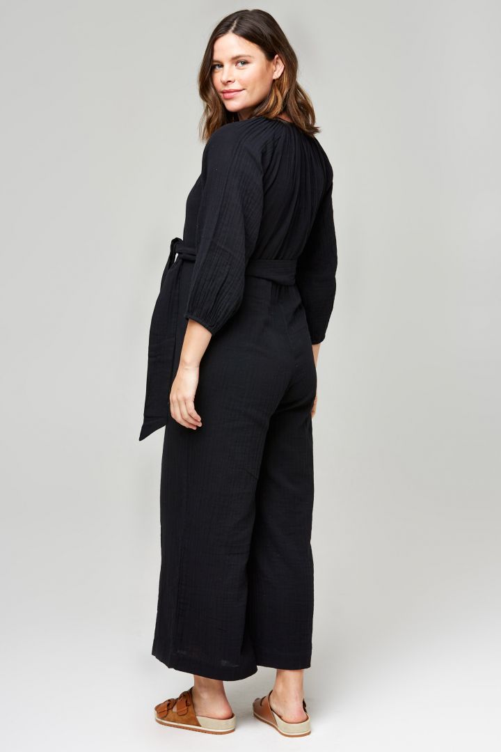 Umstands- und Still-Jumpsuit mit Gürtel