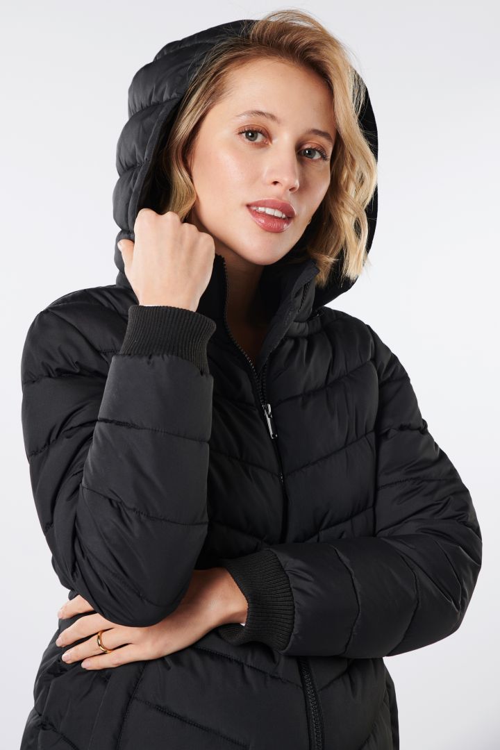 Eco Umstands- und Tragejacke mit abnehmbarer Kapuze