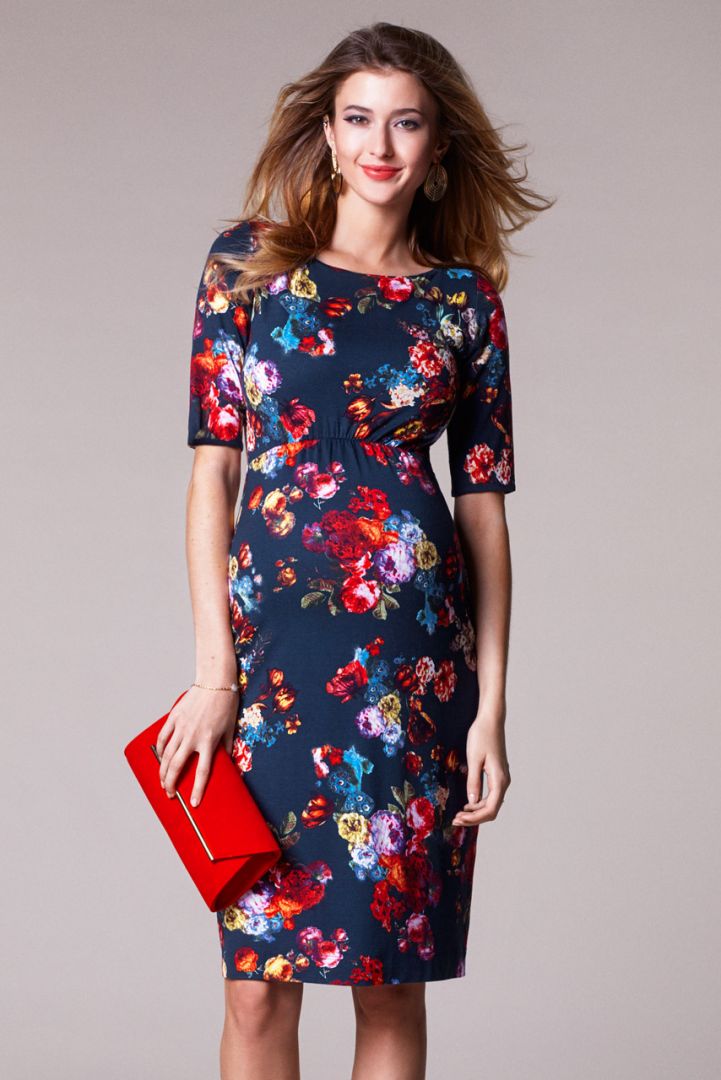 Midnight Garden maternity shift dress