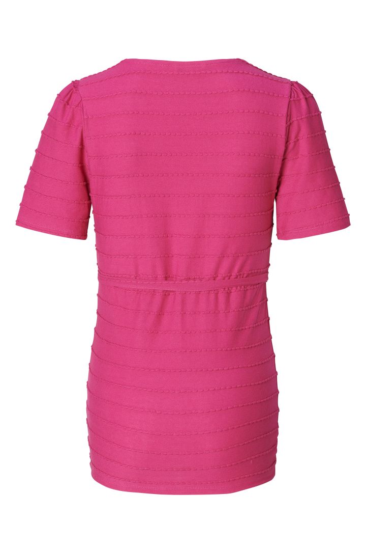 Umstands- und Stillshirt mit Bindegürtel fuchsia