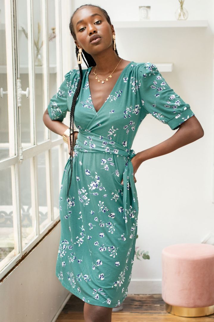 Umstands- und Stillkleid mit Blumen Print