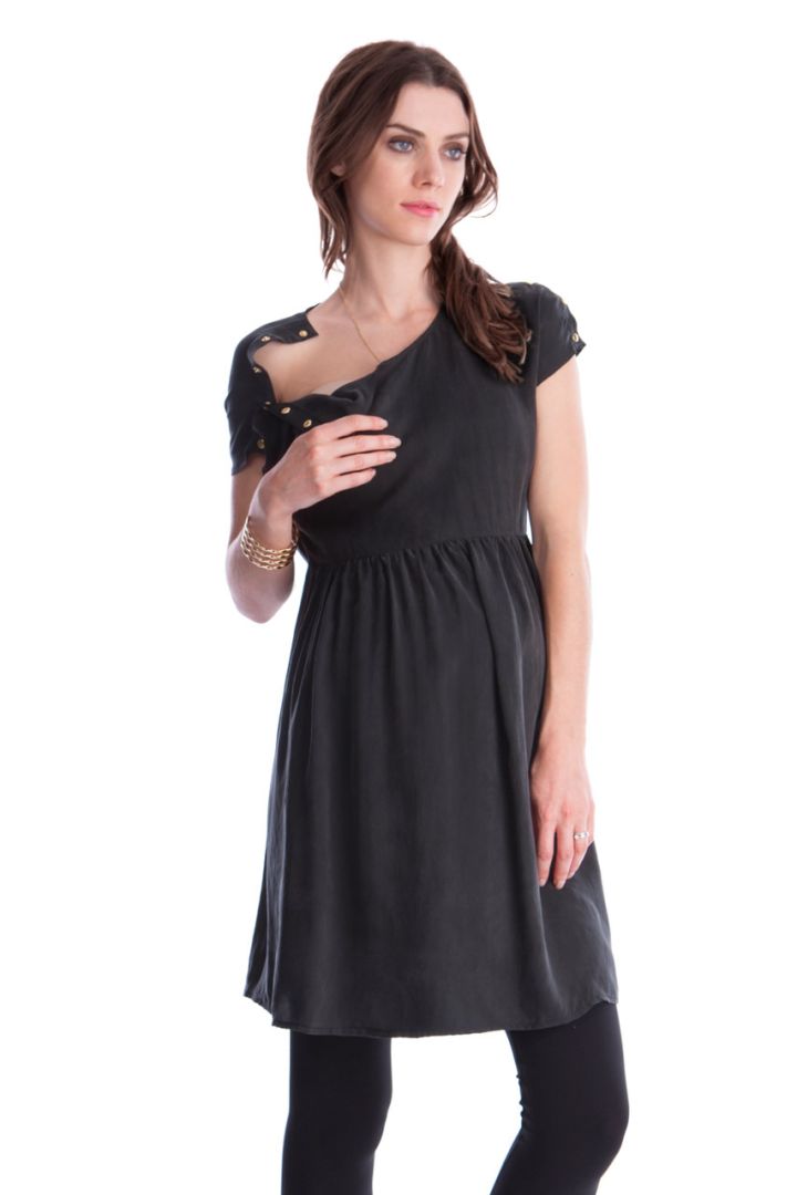 Umstands- und Stilltunika mit Knöpfen