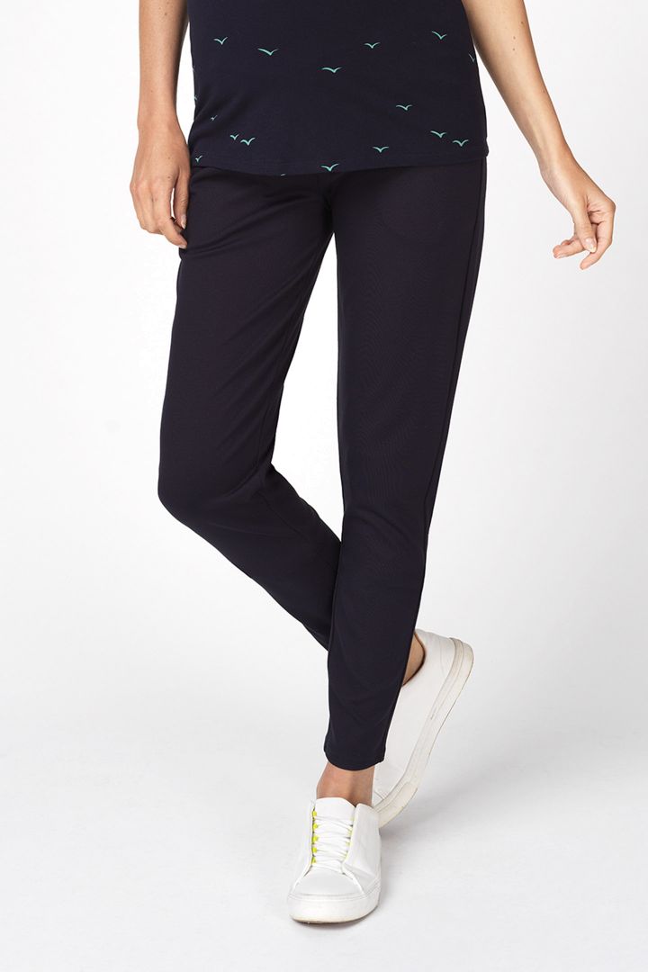 Jersey trousers with lacing