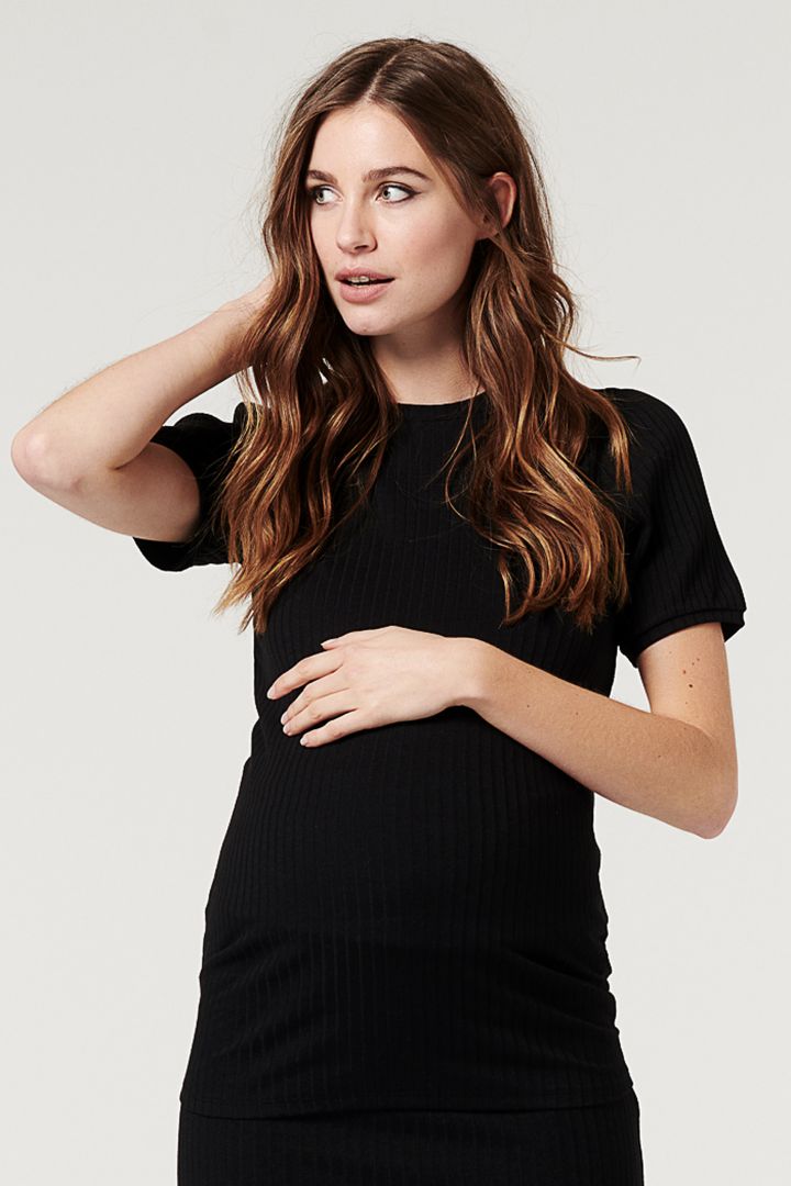 Rib Knit Maternity Shirt