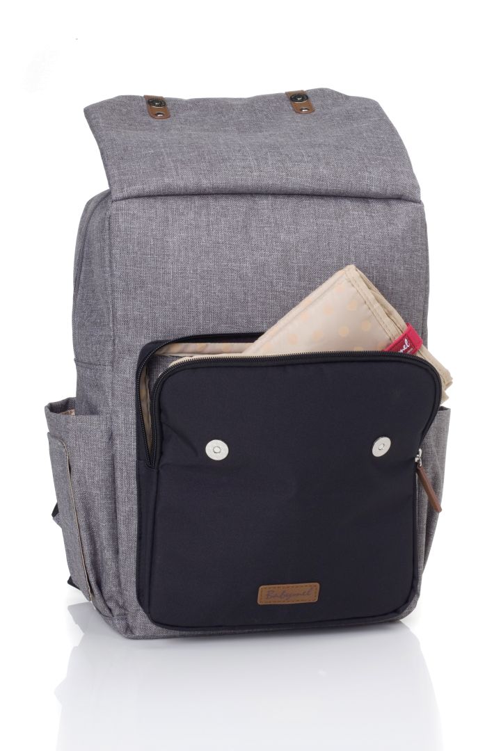 Wickelrucksack mit Laptop-Fach grau