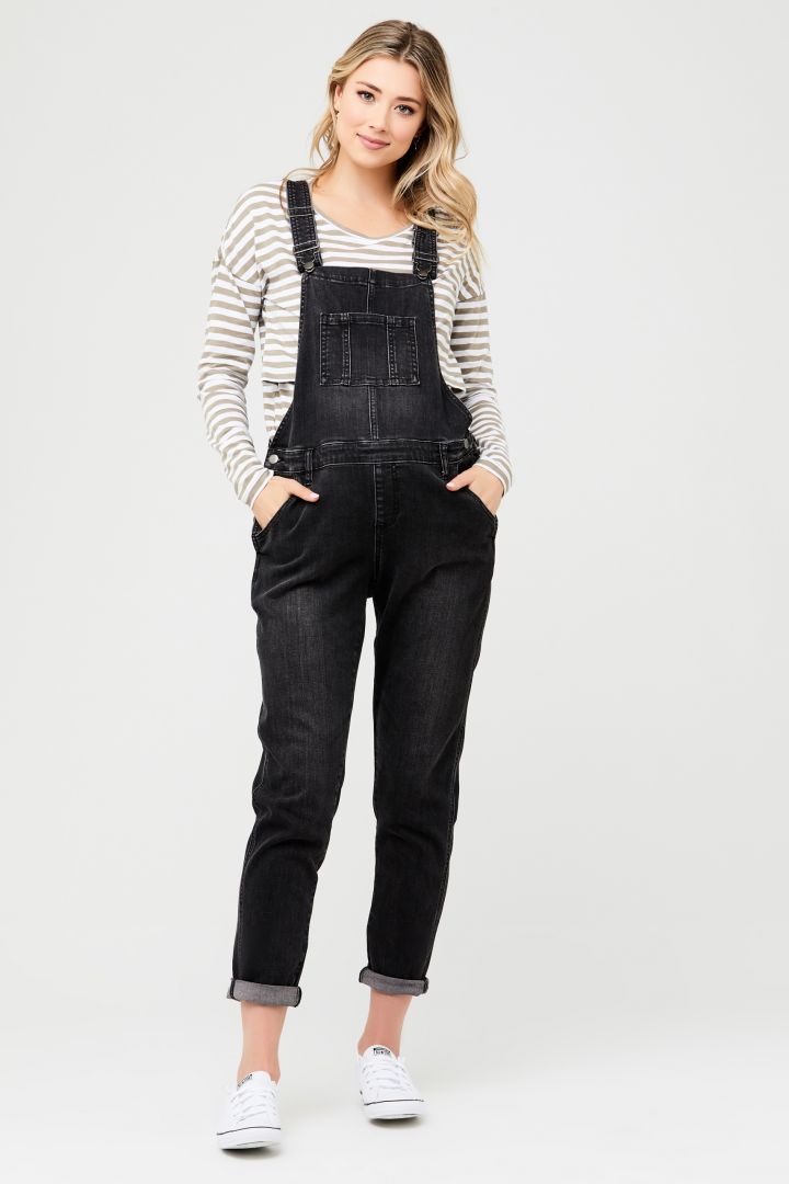 Maternity and Nursing Shirt with Stripes khaki/white