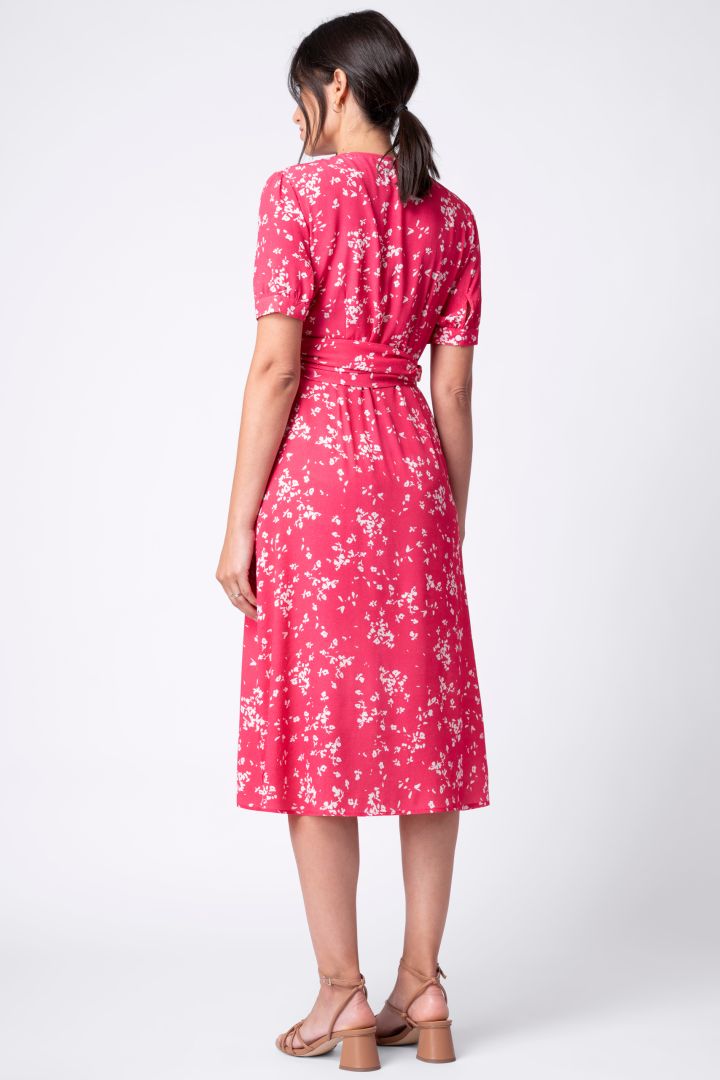 Midi Maternity and Nursing Sress in Wrap Look