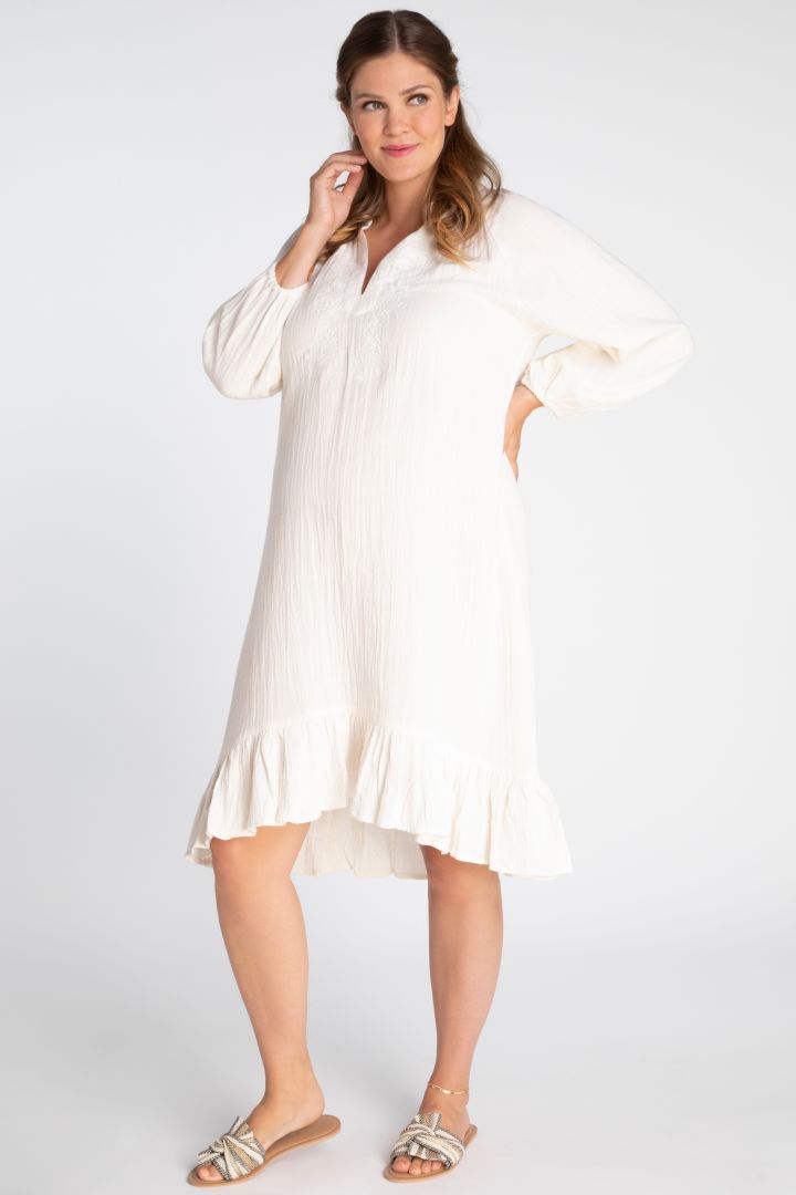 Double Cotton Boho Umstandskleid