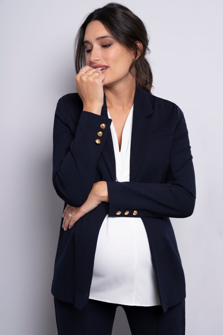 Ponte Umstandsblazer mit Rips-Band