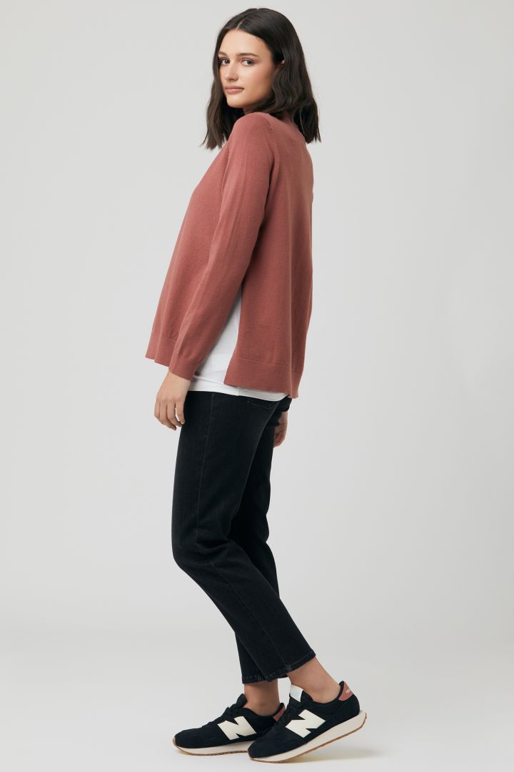 2 in 1 Umstandspullover und Shirt mit Stillöffnung