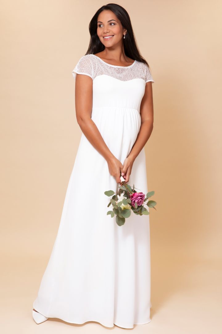 Umstandsbrautrobe mit Snow White Detail