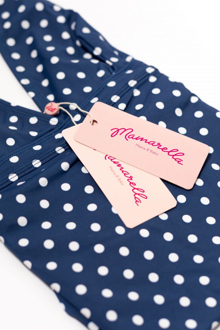 Umstandstankini Dots blau