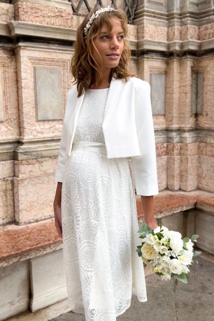 Braut Bolero mit Schalkragen