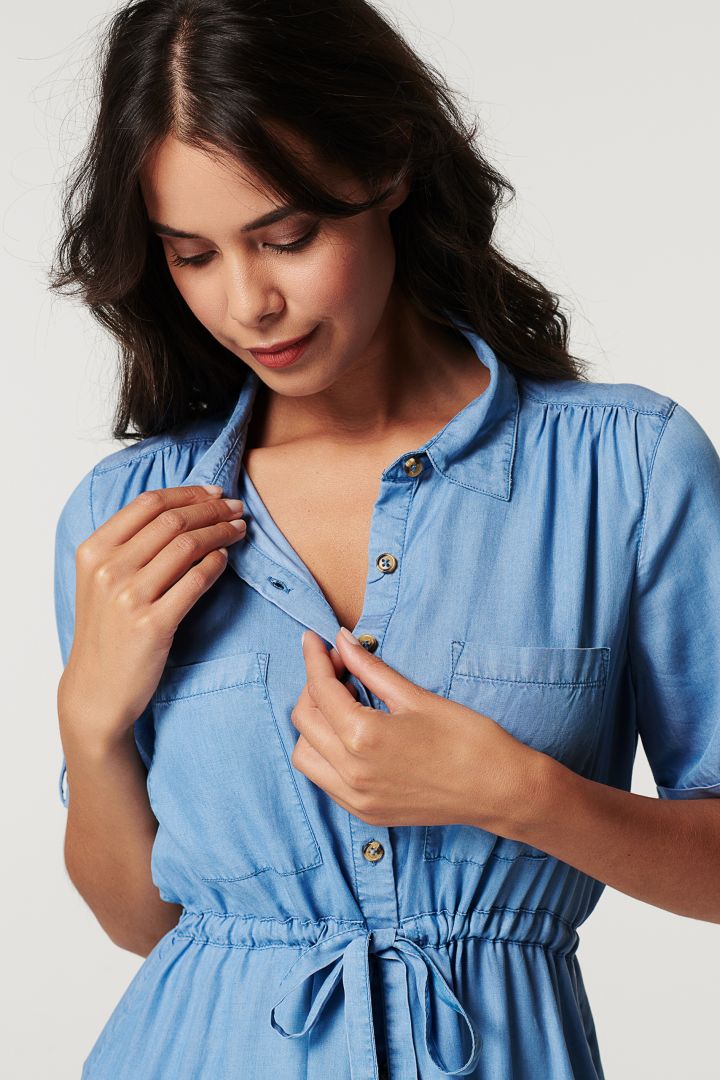 Tencel Maternity and Nursind Shirt Blouse Dress